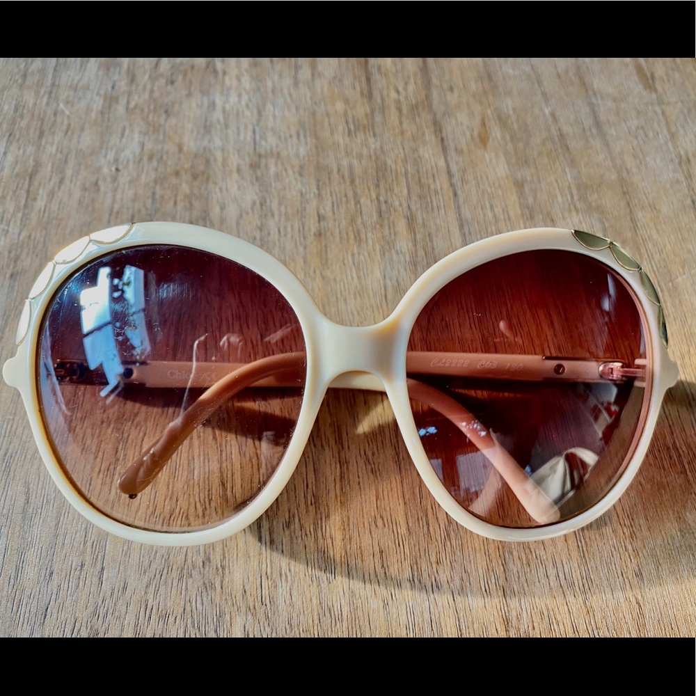 Chloè Sunglasses - Tan & Gold Detail